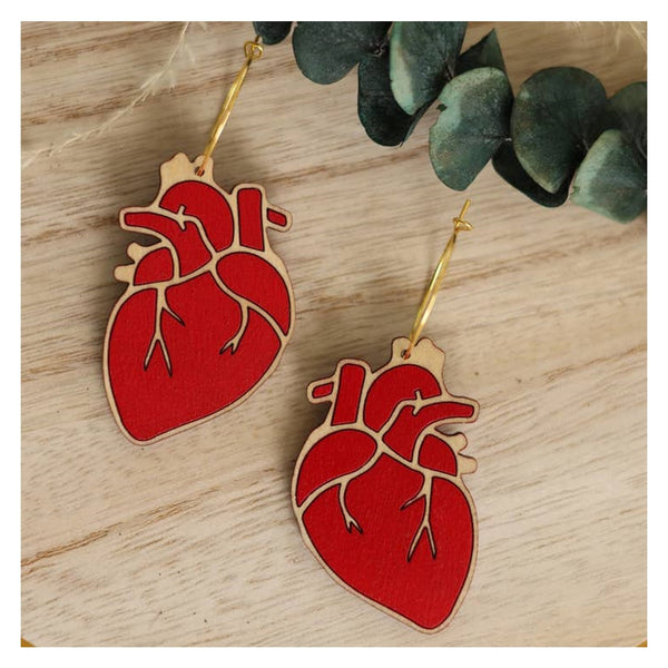 Anatomical Hearts Hoops Earrings