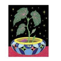 Begonia in a Pot Birthday Card