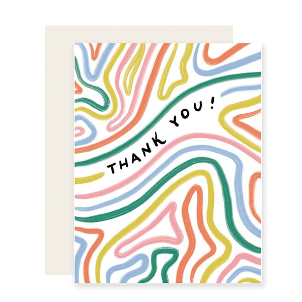 Bendy Lines Thank You Card