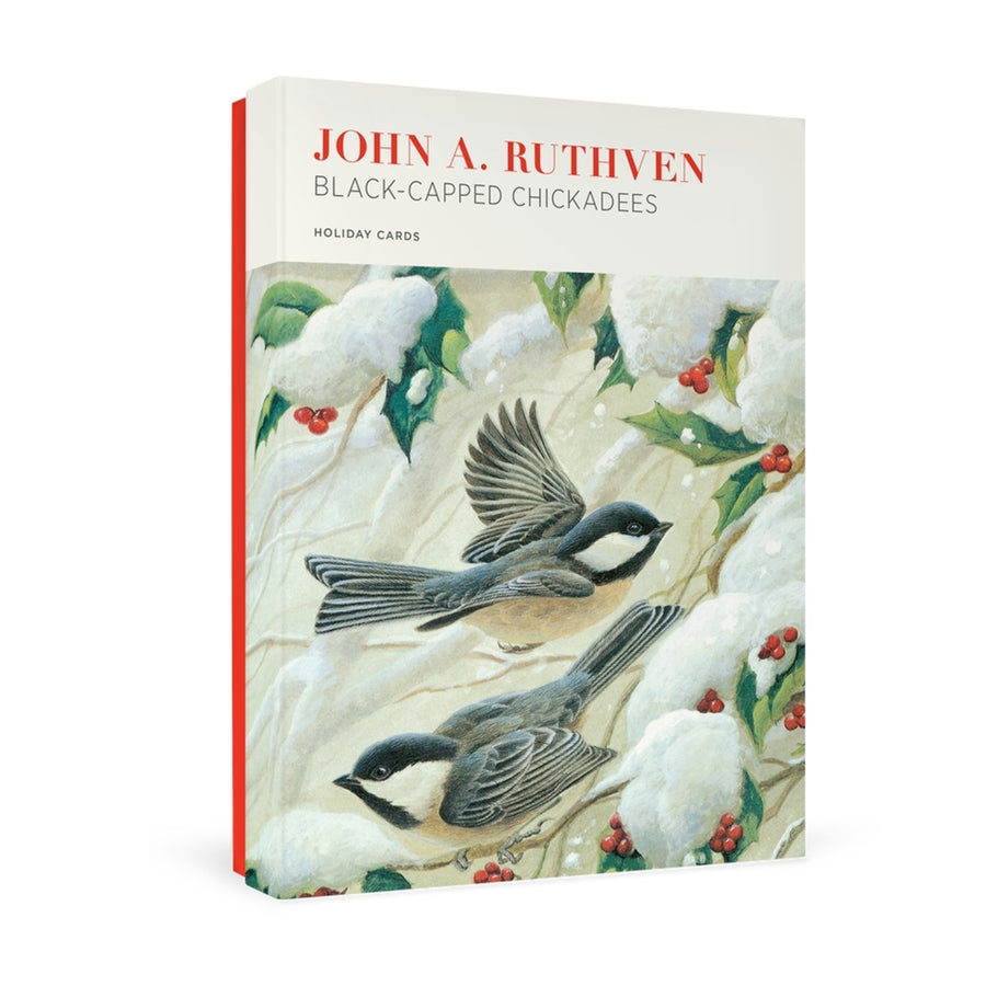 John Ruthven: Black Capped Chickadees Boxed Holiday Cards