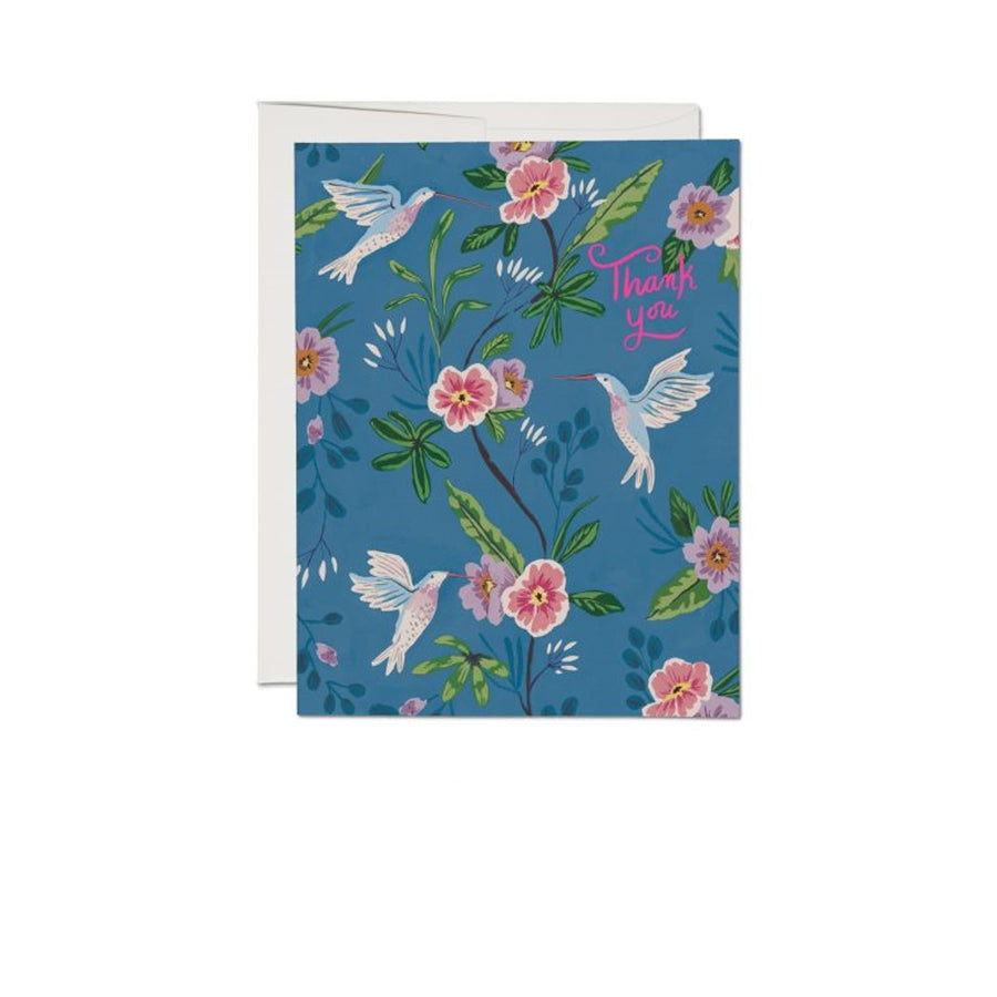 Blue Hummingbird Thank You Card