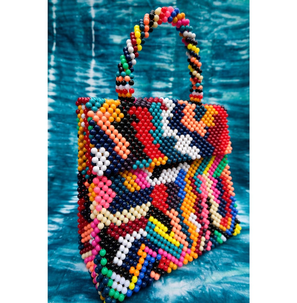 BB Bright Beaded Brain Waves Purse