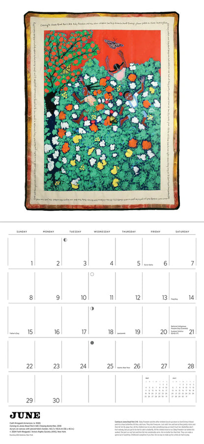 Faith Ringgold 2025 Wall Calendar