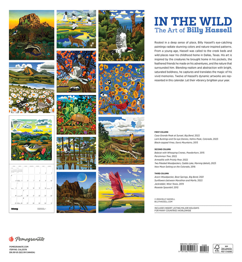 In the Wild: The Art of Billy Hassell 2025 Calendar