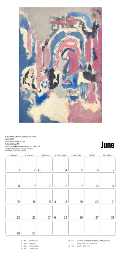 Rothko 2025 Mini Wall Calendar