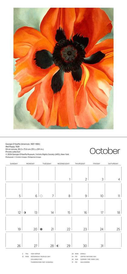 Georgia O'Keeffe 2025 Mini Wall Calendar