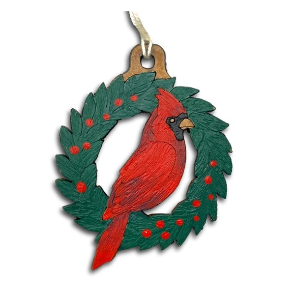 Cardinal Gourd Christmas Ornament