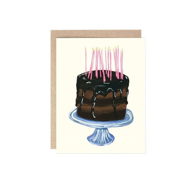 Chocolate Birthday Cake Greeting Card