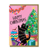 Crazy Cat Christmas Holiday Card