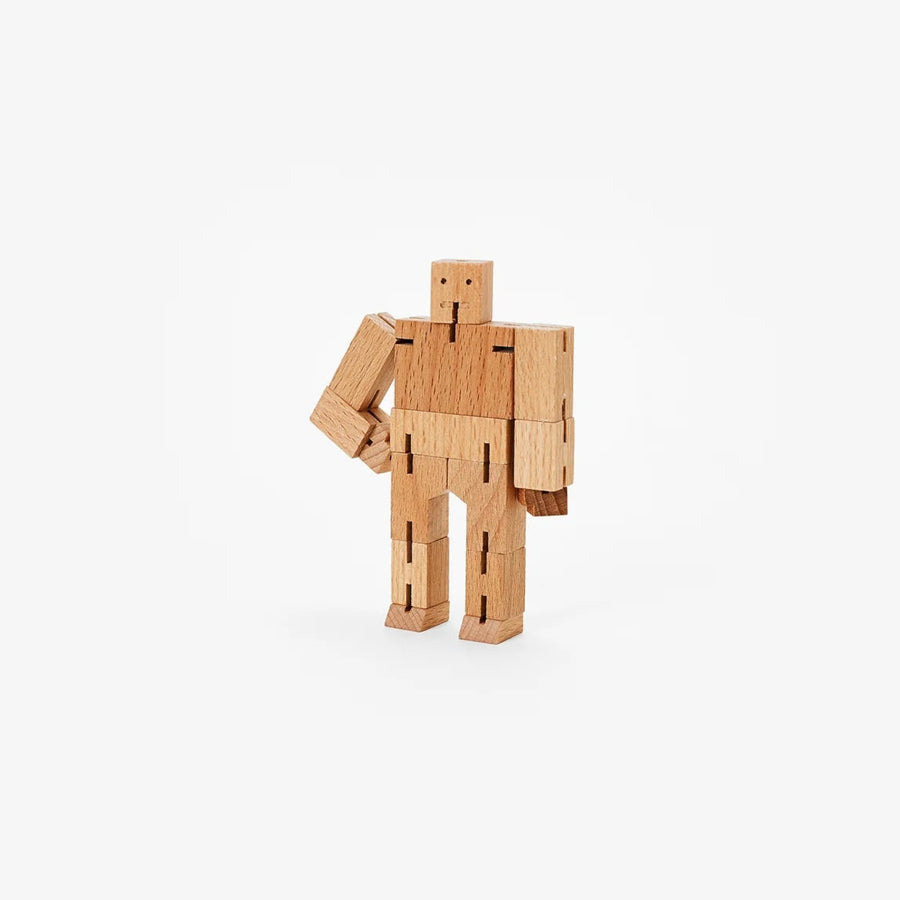 Small Natural Cubebot Figurine