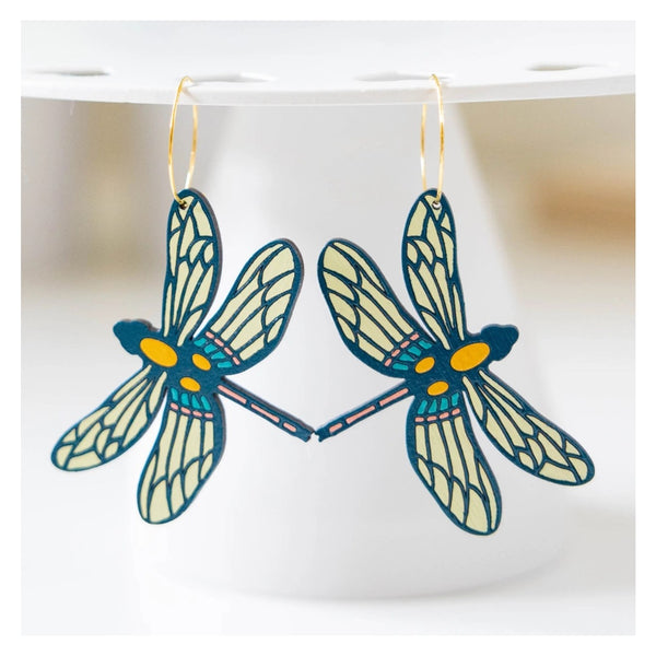 Dragonfly Hoop Earrings