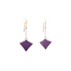 Small Indigo Deco Diamond Drop Hooks Earrings
