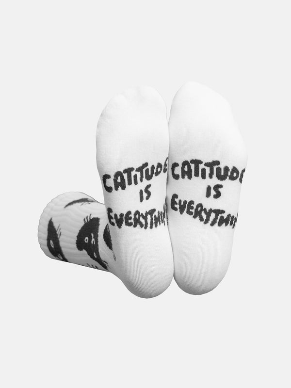 Eat My Socks Adult Flat Black Cat