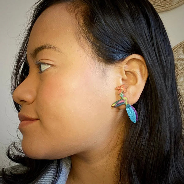 Small Hummingbird Earrings