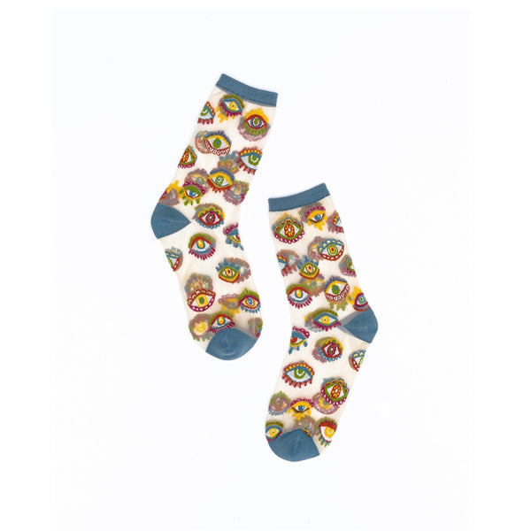 Evil Eye Sheer Socks
