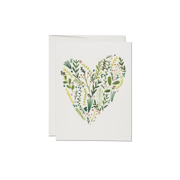 Floral Heart Love Greeting Card