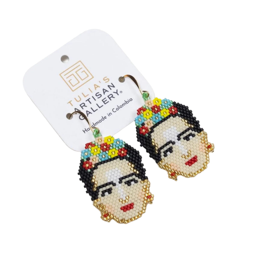 Frida Kahlo Beaded Earrings