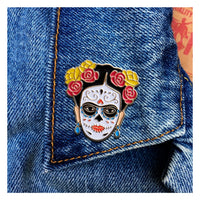 Frida Day of the Dead Enamel Pin