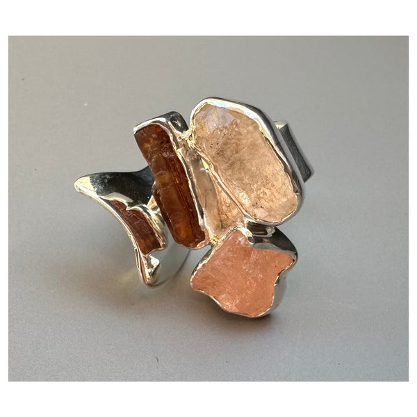 Gabriel Pena Gemstone Sterling Sliver Multi Gemstone Ring