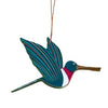 Ruby Throated Hummingbird Wood Ornament