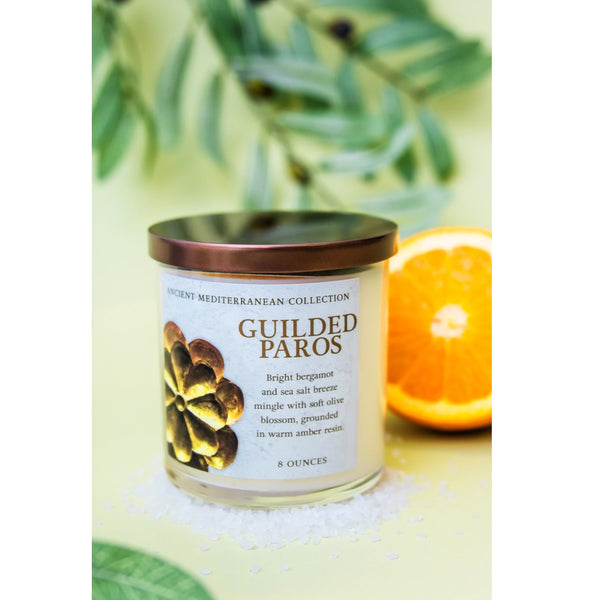 SAMA Guilded Paros Candle