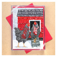 Happy Holidays Hens Boxed Cards