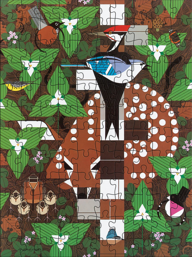 Charley Harper 120-Piece Double-Sided Puzzle