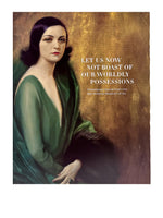 Let Us Now Not Boast of Our Worldly Possessions