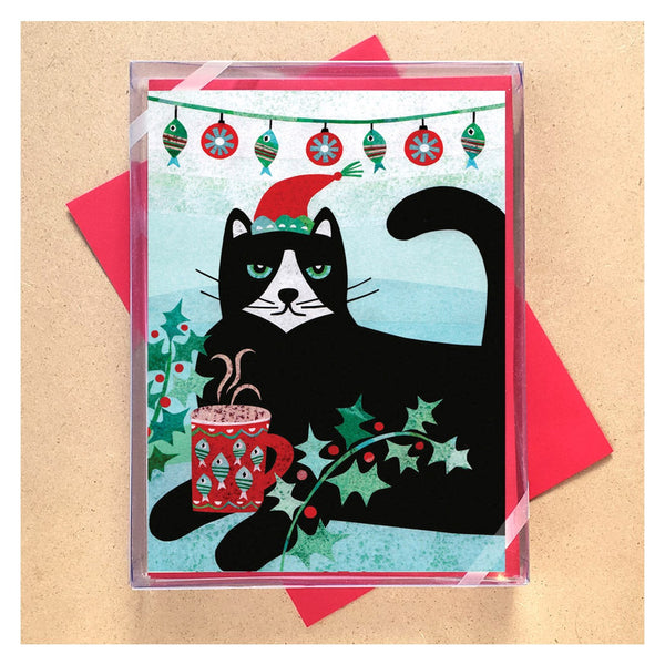 Meow-st Holiday Tuxedo Cat Boxed Cards