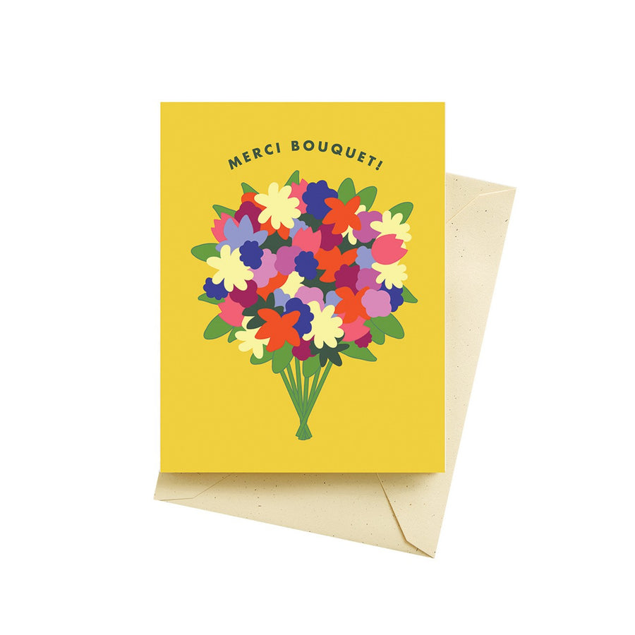 Merci Bouquet Thank You Greeting Card