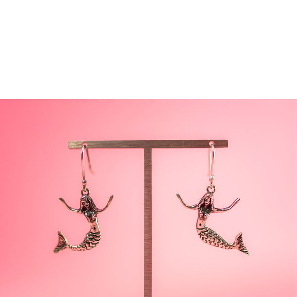 Sterling Silver Mermaid Earrings