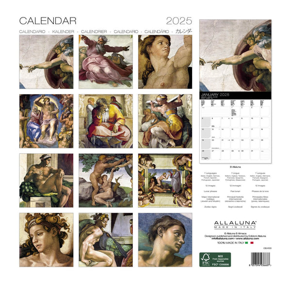 Michelangelo 2025 Calendar