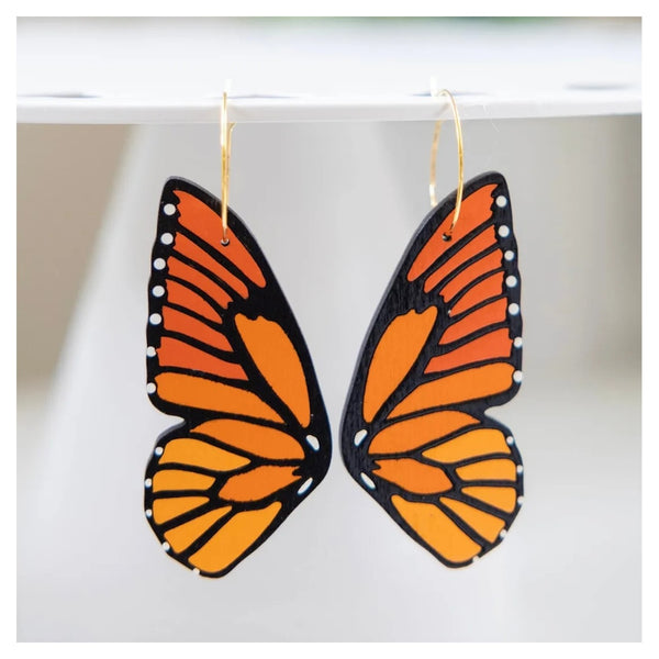 Monarch Butterfly Wing Earrings