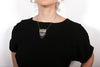 Mini Dark Grey Kinetic Shield Necklace