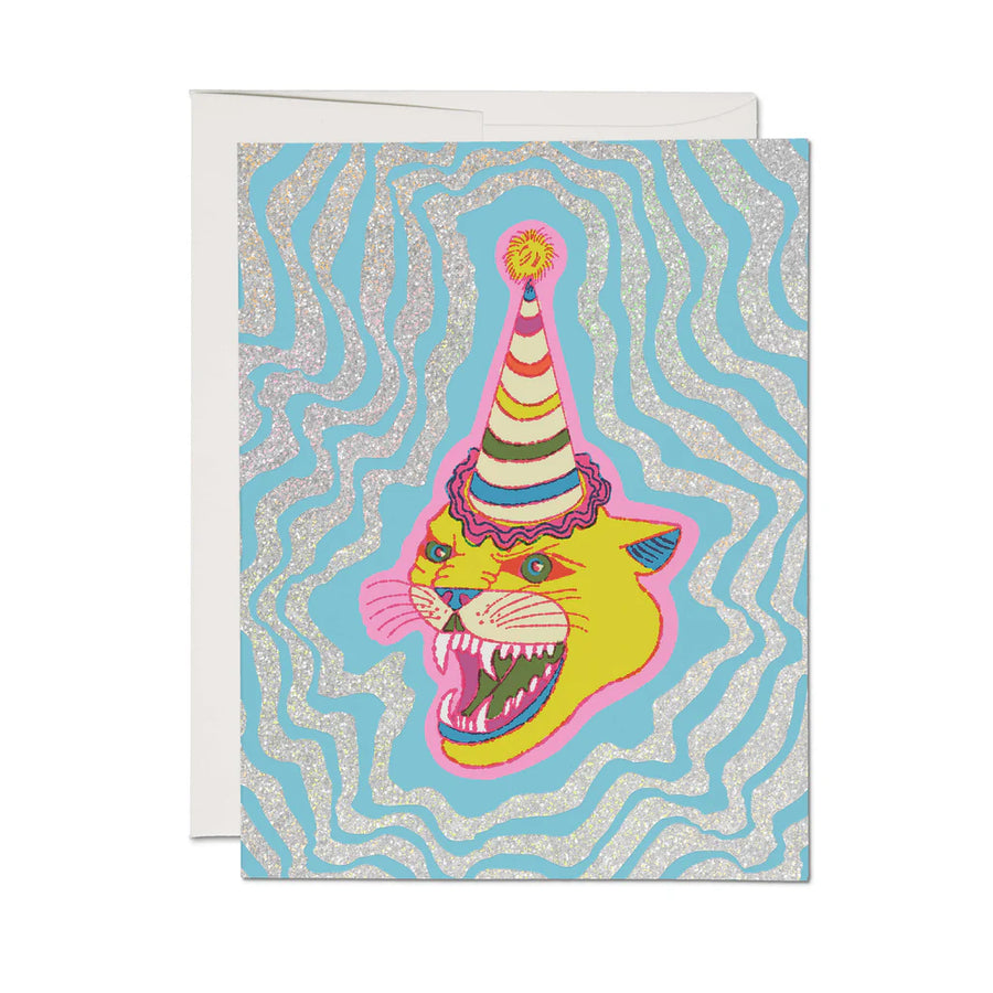 Party Hat Cat Birthday Greeting Card