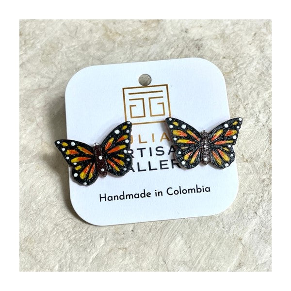 Small Monarch Butterfly Earrings