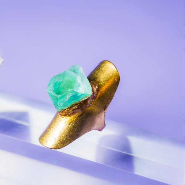 Larry Bell Inspired Fluorite Ring