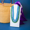 African Blue Glass Bead Necklace
