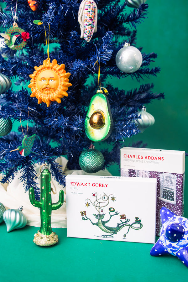 Large Embellished Glass Cactus Ornament