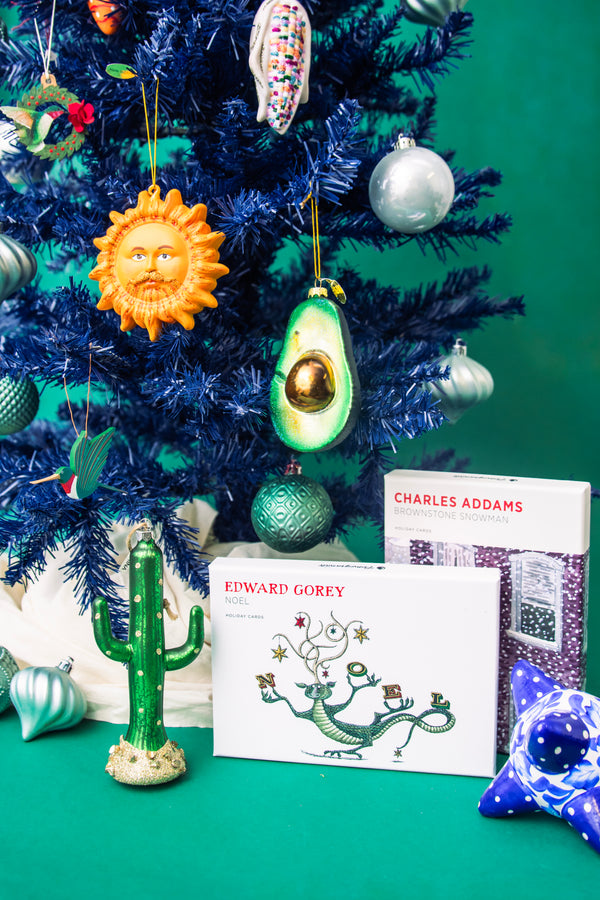 Large Embellished Glass Cactus Ornament