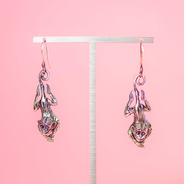Sterling Monkey Earrings