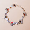 Sterling Silver Onyx Carnelian Milagro Hands Bracelet