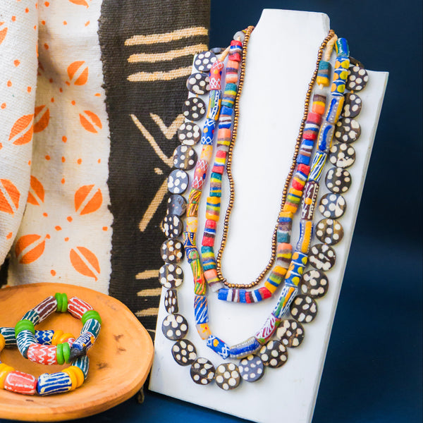 Small African Metal Bead Necklace