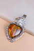 Alpaca Silver Sacred Heart Virgin Guadalupe Pendant
