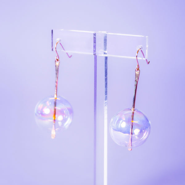 Globe Iridescent Gold Filled Earrings
