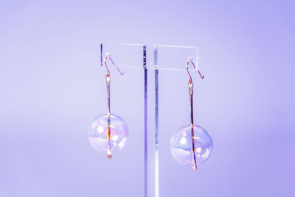 Globe Iridescent Gold Filled Earrings