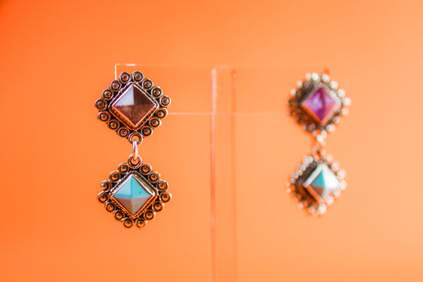 Sterling Silver Cocol Con Cascabel Earrings