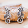 Vintage Reproduction Sterling Silver Seahorse Earrings