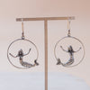 'Mermaid on the Hoop' Earrings