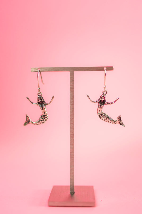 Sterling Silver Mermaid Earrings